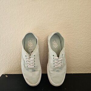 Light Blue/Aqua Checkered Vans.